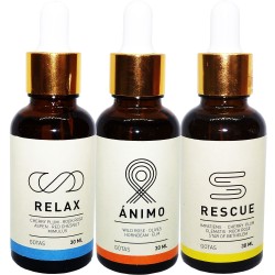 3 X Flores Bach Relax Rescue Y Animo 3 Flores 30ml