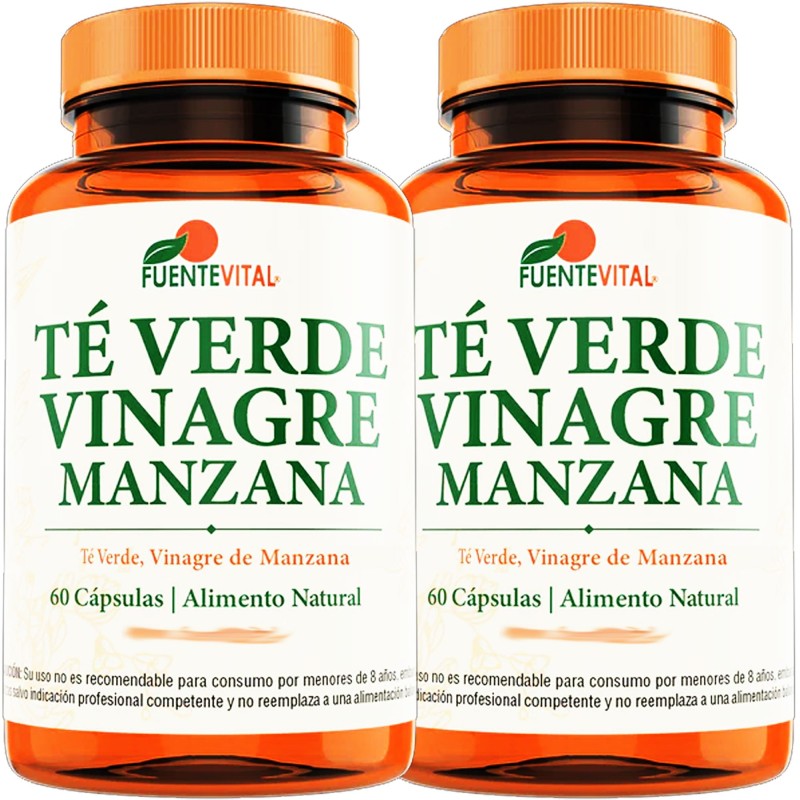 Fuente Vital Te Verde + Vinagre de Manzana 320 mg - Tienda Naturista El Naranjal