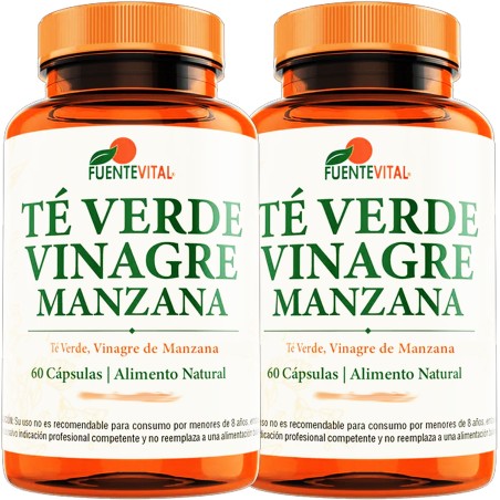 Fuente Vital Te Verde + Vinagre de Manzana 320 mg - Tienda Naturista El Naranjal