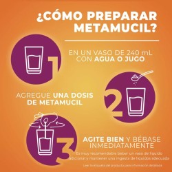 Metamucil Fibra Psyllium Sabor Naranja - Tienda Naturista El Naranjal