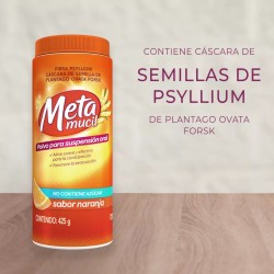 Metamucil Fibra Psyllium Sabor Naranja - Tienda Naturista El Naranjal
