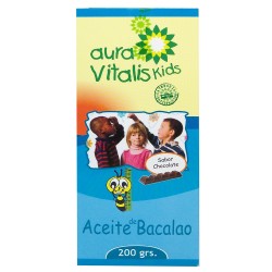 Aura Vitalis Kids Jbe. Aceite Higado Bacalao - Chocolate 200 gr