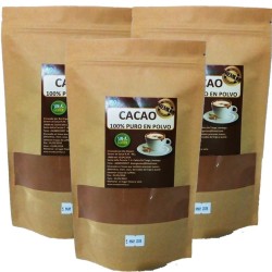 3 x Bio Organics Cacao en Polvo 100% 250 gr