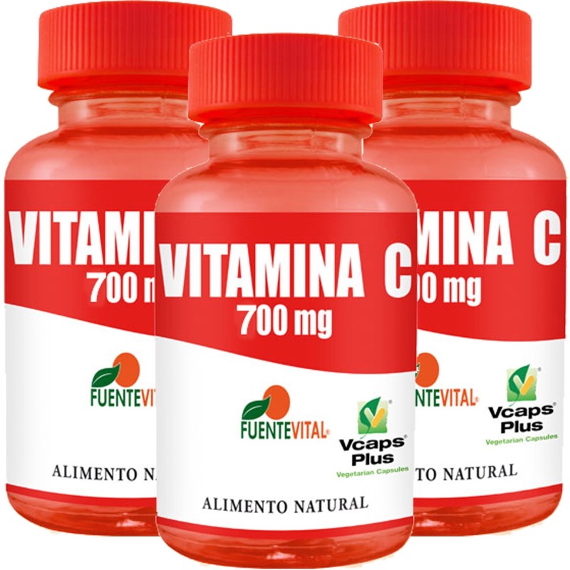 3 x Fuente Vital Vitamina C 700 mg