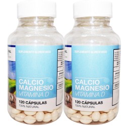 2 x Natural Farm Calcio + Magnesio + Vitamina D 600 mg